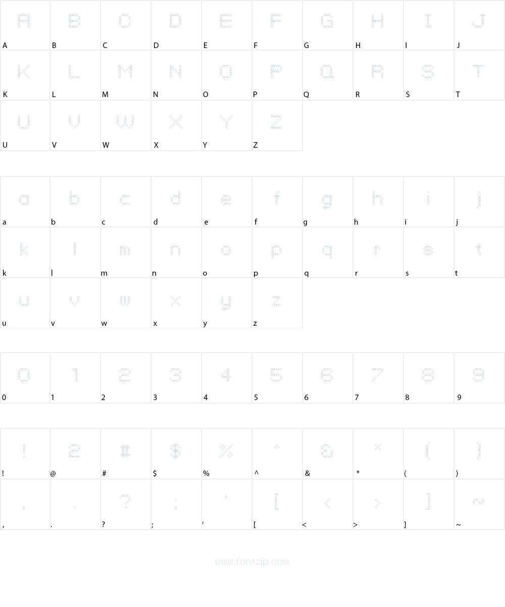 Circle Outline Font Character